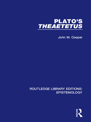 cover image of Plato's Theaetetus